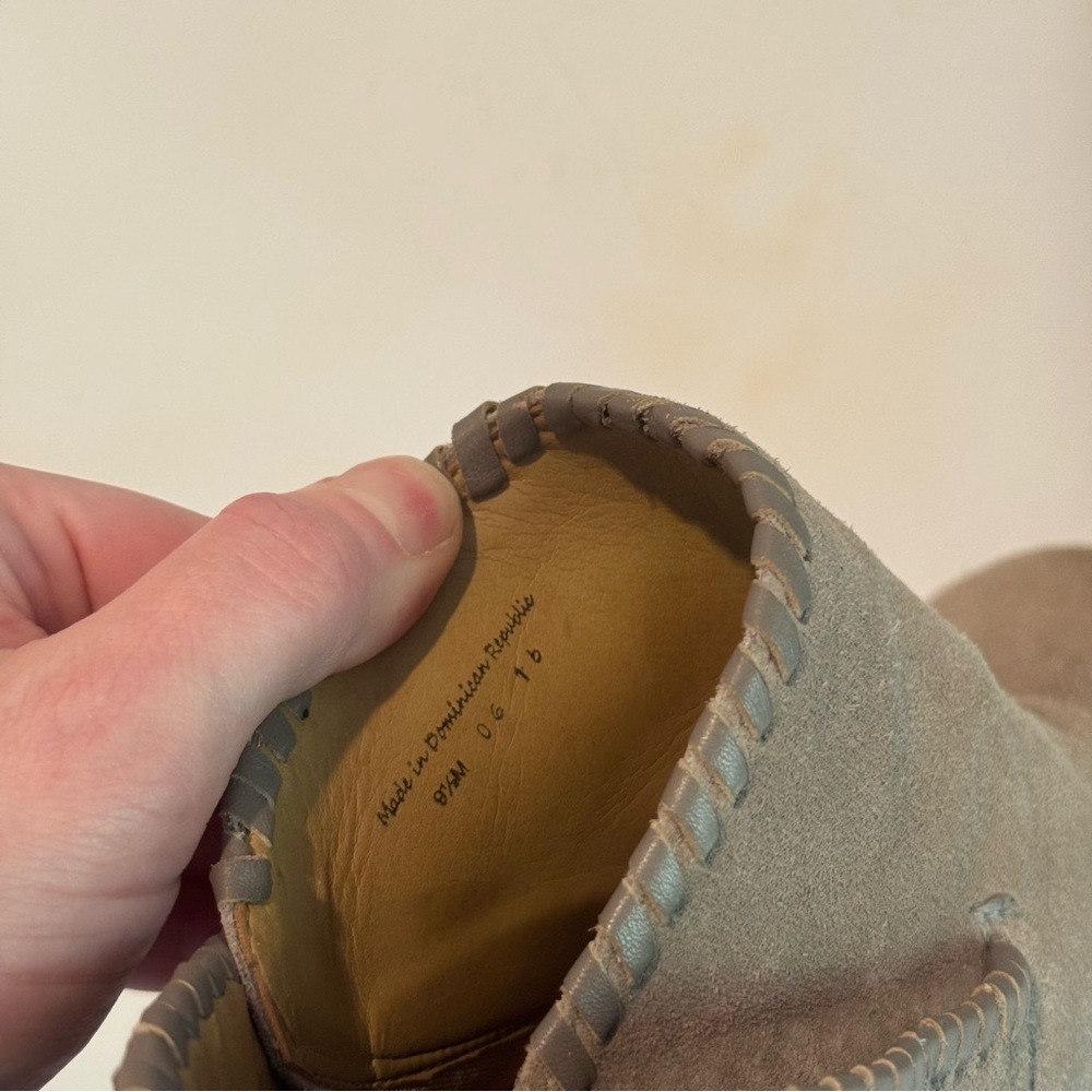 Jack Rogers Sadie Suede Bootie  Leather Light Grey 9.5M - Picture 7 of 11